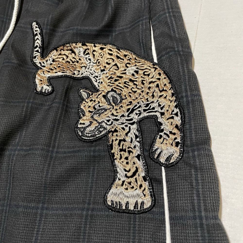 Dressed in Lala Feminine Rage Trouser Track Pants XL Leopard Embroidered NWT - Picture 2 of 10